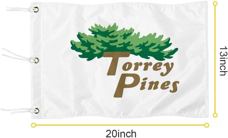 2BUT Torrey Pines Golf Pin PGA Flag Practic Putting Green Golf Flag For Backyard Garden Double-Sewn 600D Nylon Miniature Pin Flag (20"X13"Grommet) - Image 2